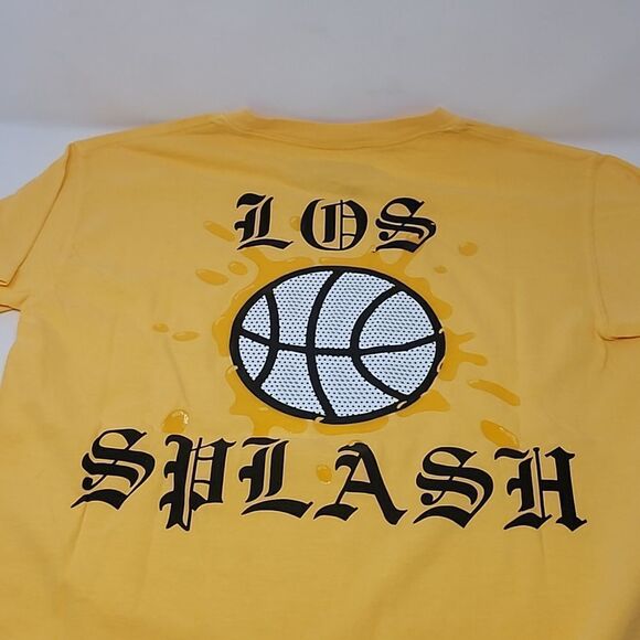 Mens Yellow Parahoops Graphic Tee - Picture 3 of 3